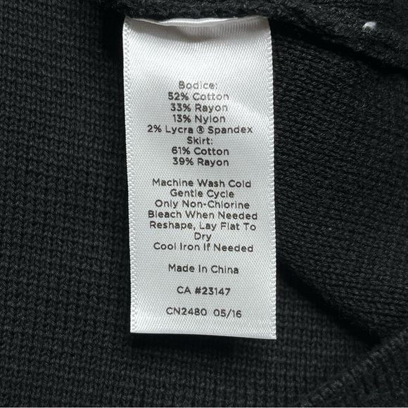 Talbots Multi-Textured Knit Dress Size M 3/4 Sleeves V-Neck Knee Length NEW - Picture 10 of 11